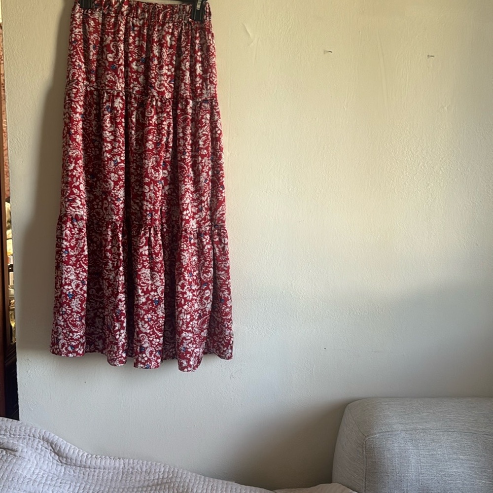 Zara Burgundy Floral Dress
